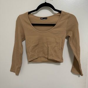 Zara cropped shirt